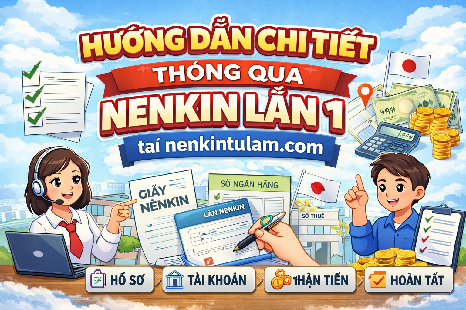 Hướng dẫn chi tiết khi làm Nenkin lần 1 tại nenkintulam.com